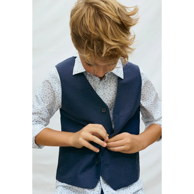 Detská vesta zo zmesi ľanu Mayoral 67576725