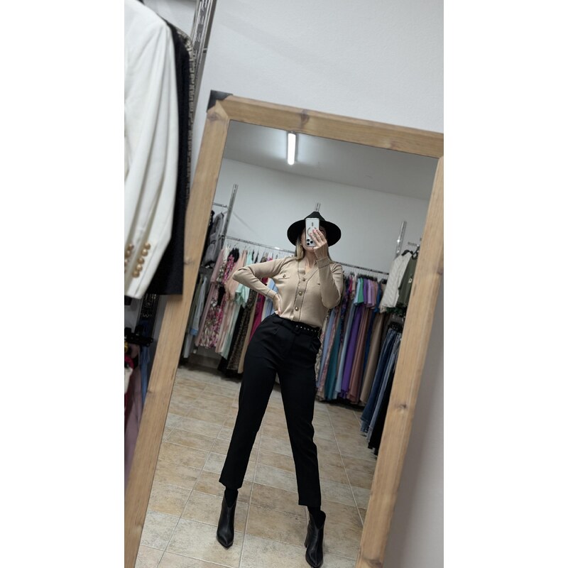 Elegantné čierne nohavice Norel 66991130