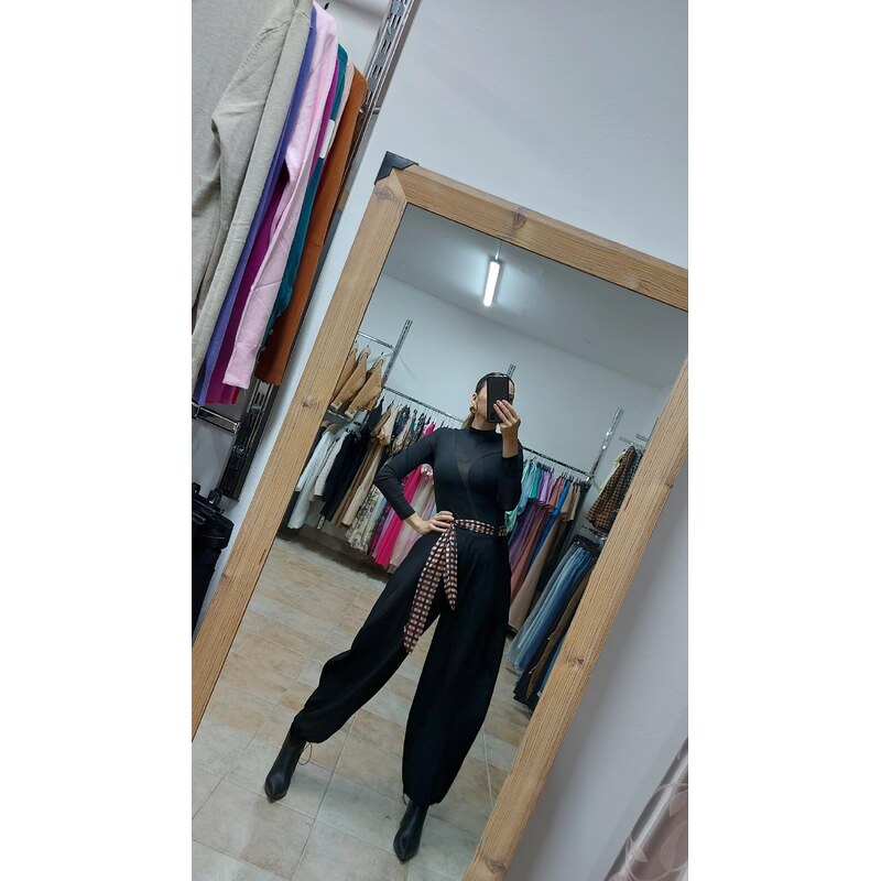 Široké čierne nohavice Ava 66063012