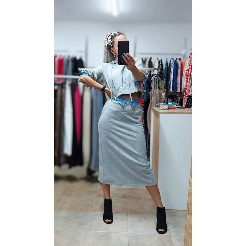 Sivý dámsky komplet Samantha 63789318