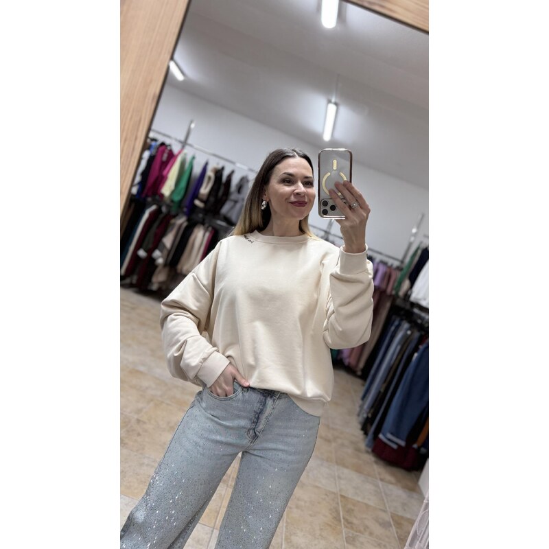 Dámska béžová mikina Precious 67370267