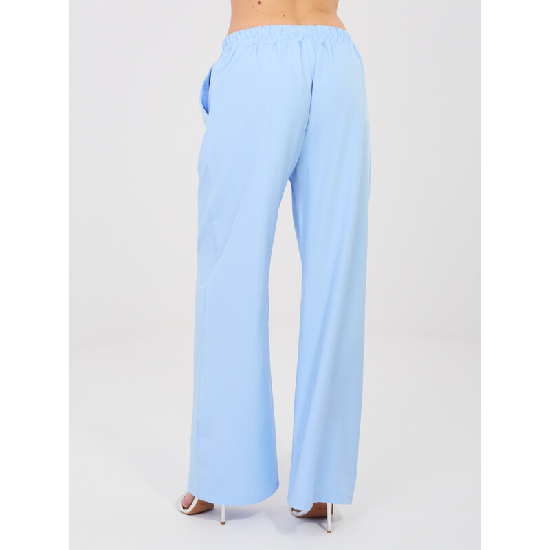 RUE PARIS Svetlomodré jednofarebné nohavice 67580793