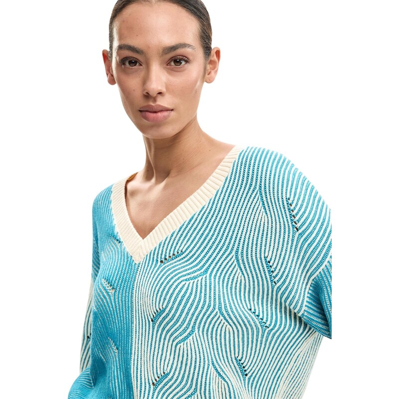 Desigual dámsky sveter s výstrihom do V 67580822