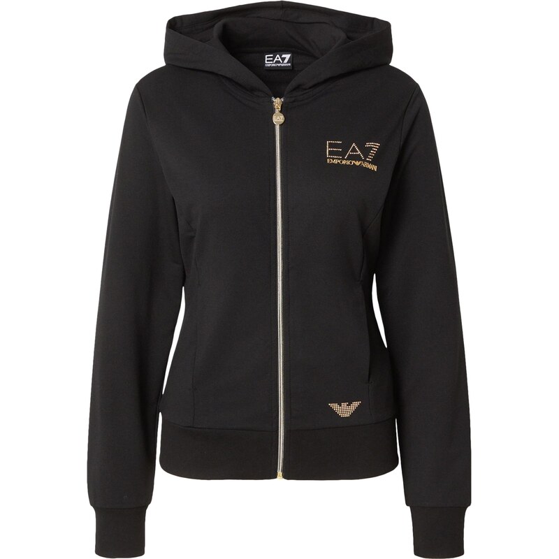 EA7 Emporio Armani Tepláková bunda zlatá / čierna 66718764