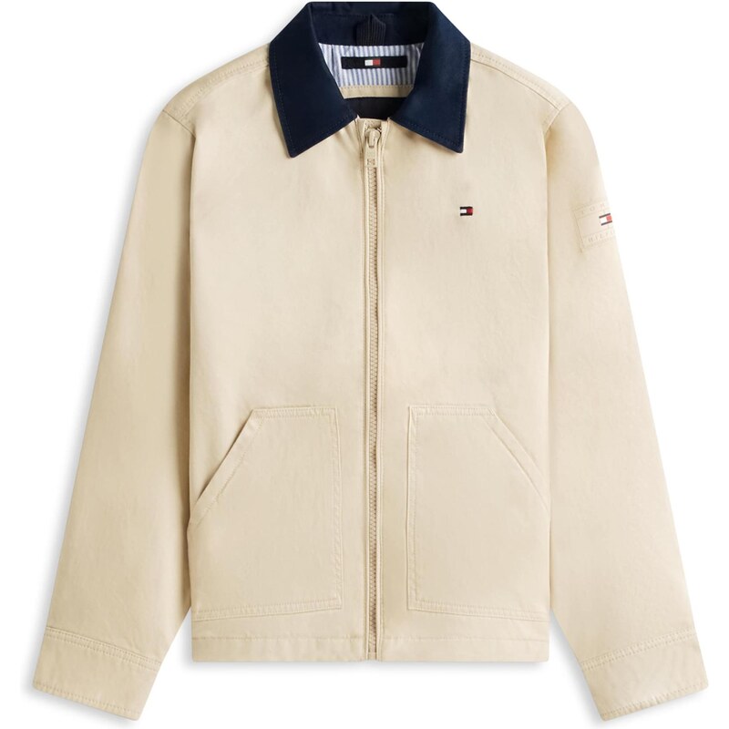 TOMMY HILFIGER Prechodná bunda krémová / námornícka modrá 67586069