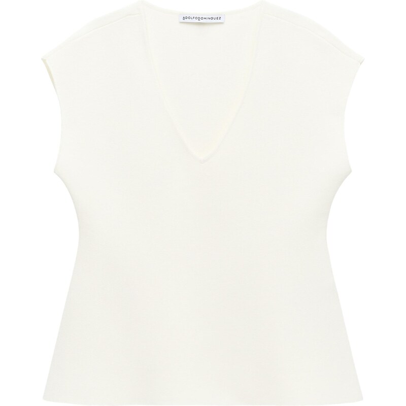 Adolfo Dominguez Vyšívaný top krémová 67586102