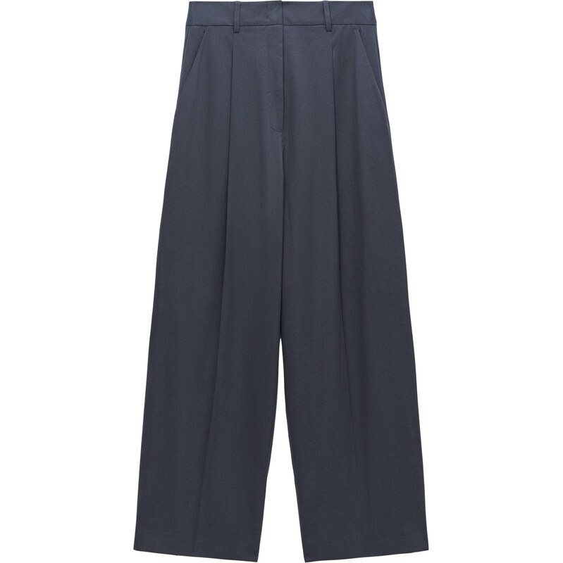 Adolfo Dominguez Plisované nohavice tmavosivá 67586105