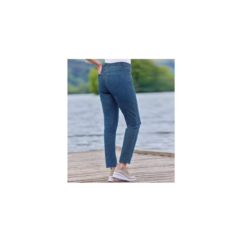 Denimové pružné džegínsy Atlas For Men Modrá 67614737