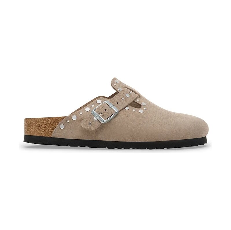 Semišové šľapky Birkenstock Boston Rivet 64285916
