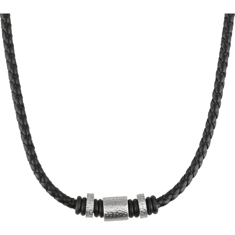 Evolution Group Pánsky náhrdelník z recyklovanej kože 42010.3 čierny 67583222