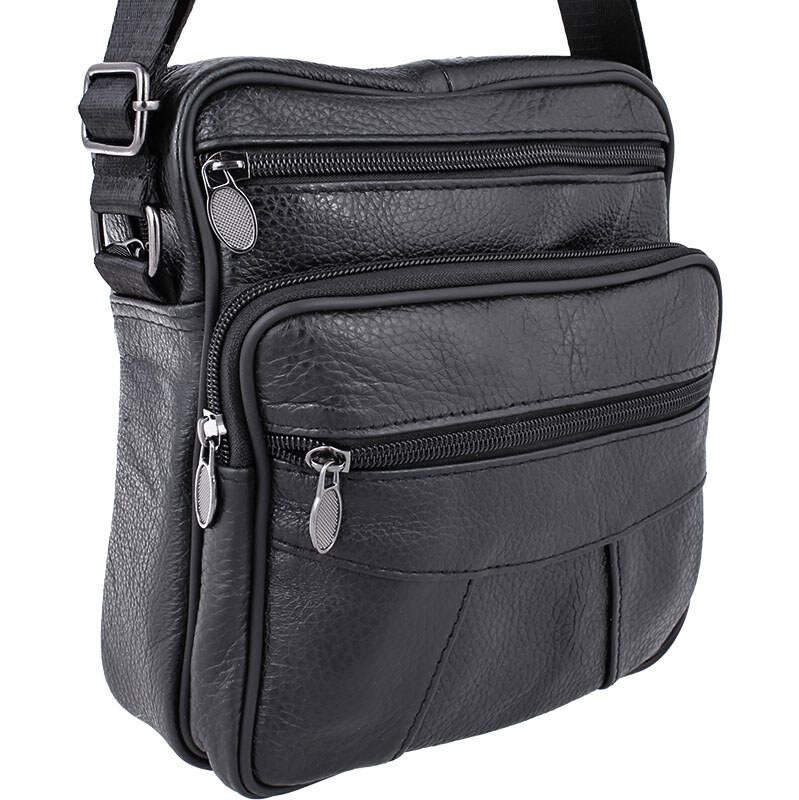 Pánska taška cez rameno kožená čierna 4017 67586230