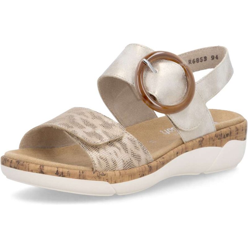 RIEKER Dámske sandále REMONTE R6853-94 zlatá S6 67589470