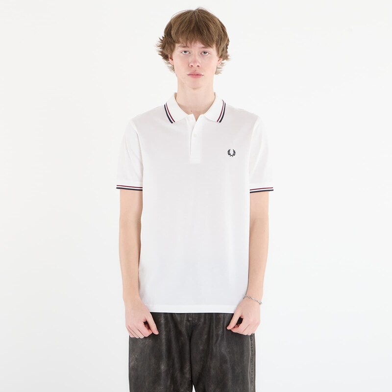 Tričko FRED PERRY Twin Tipped Fred Perry Shirt Snwht/ Bred/ Nvy S 67589808