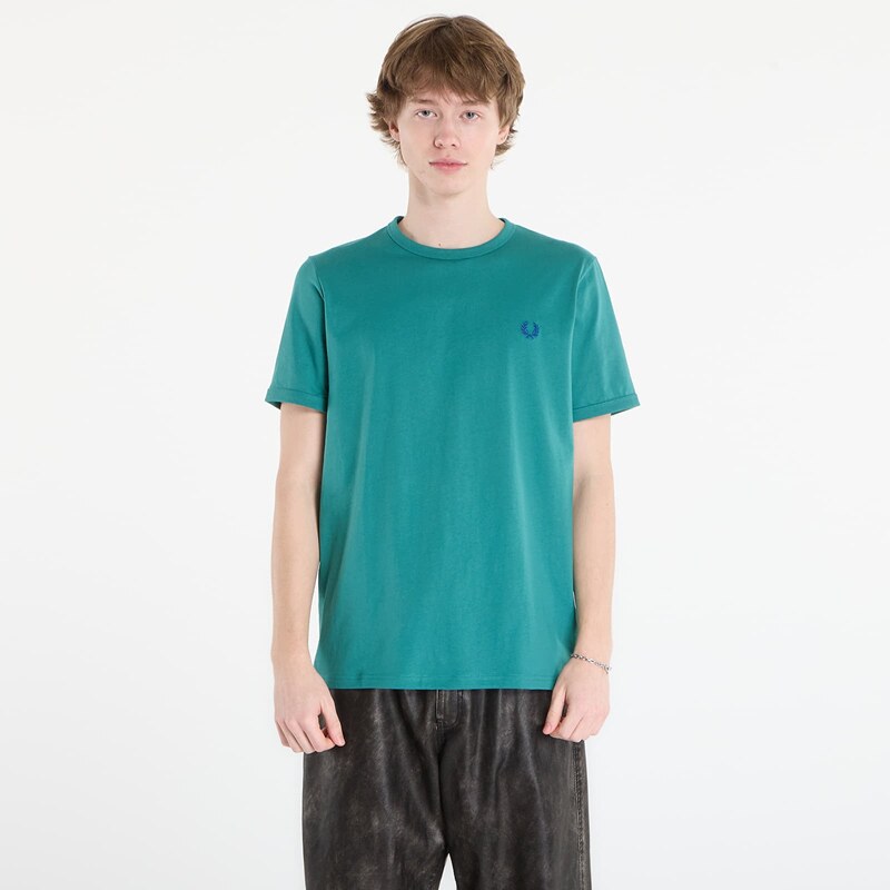 Tričko FRED PERRY Ringer T-Shirt Deep Mint M 67589816