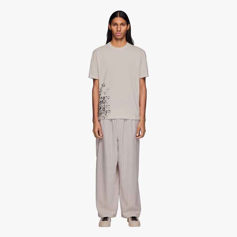 Kalhoty Y-3 Sport Uniform Pinstripe Track Trousers Chalk Pearl S 67589873