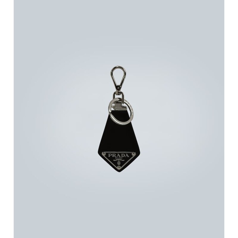 Prada Leather key ring with logo 68292427