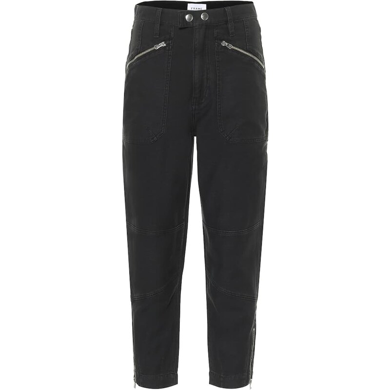 Frame Moto Zip high-rise straight jeans 68140223