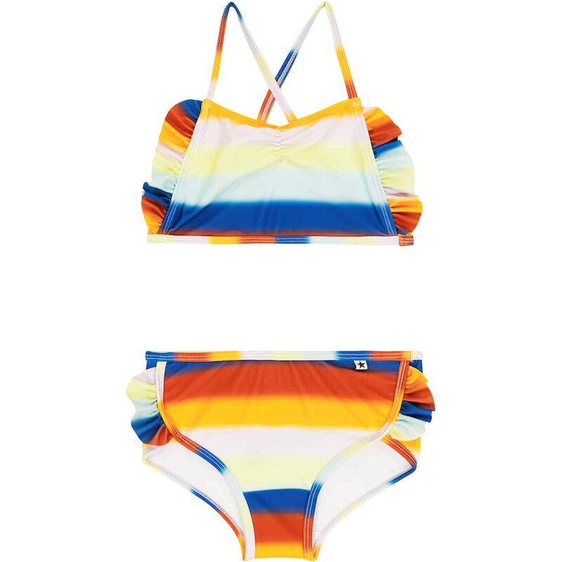 Molo Nanda ruffle-trimmed striped bikini 68288827