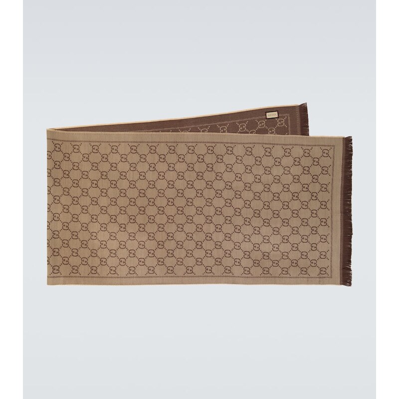 Gucci GG wool jacquard scarf 68305072