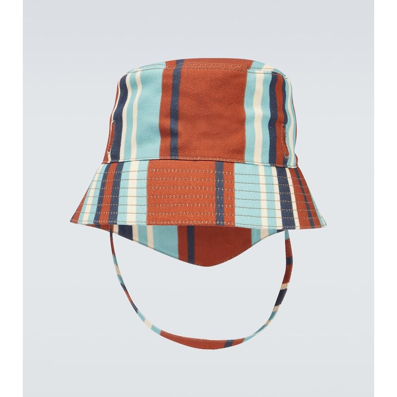 Prada Striped cotton bucket hat 68292374