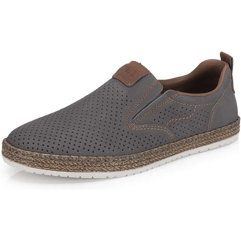 Pánske mokasíny RIEKER B5258-40 sivá S6 67590389