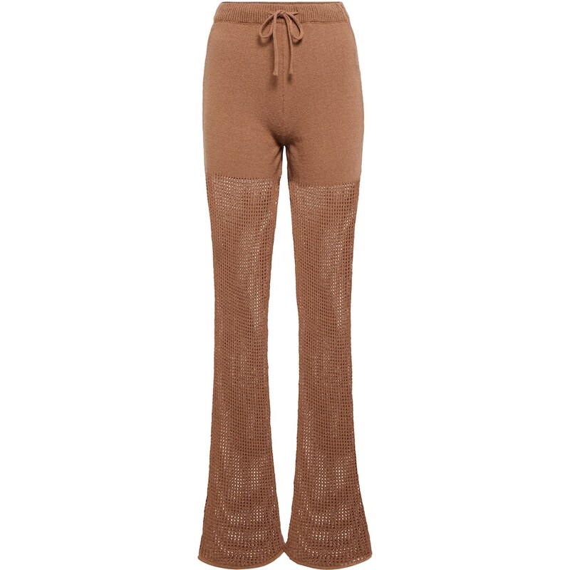 Nanushka Kaela crochet high-rise flared pants 68304007