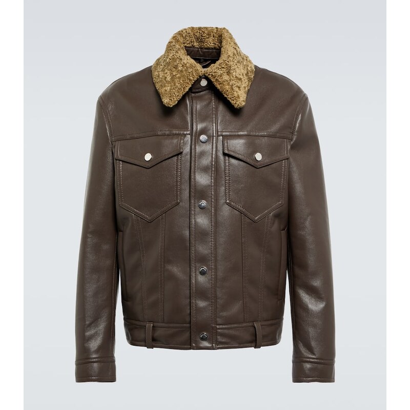 Nanushka Boyce regenerated leather jacket 68225152