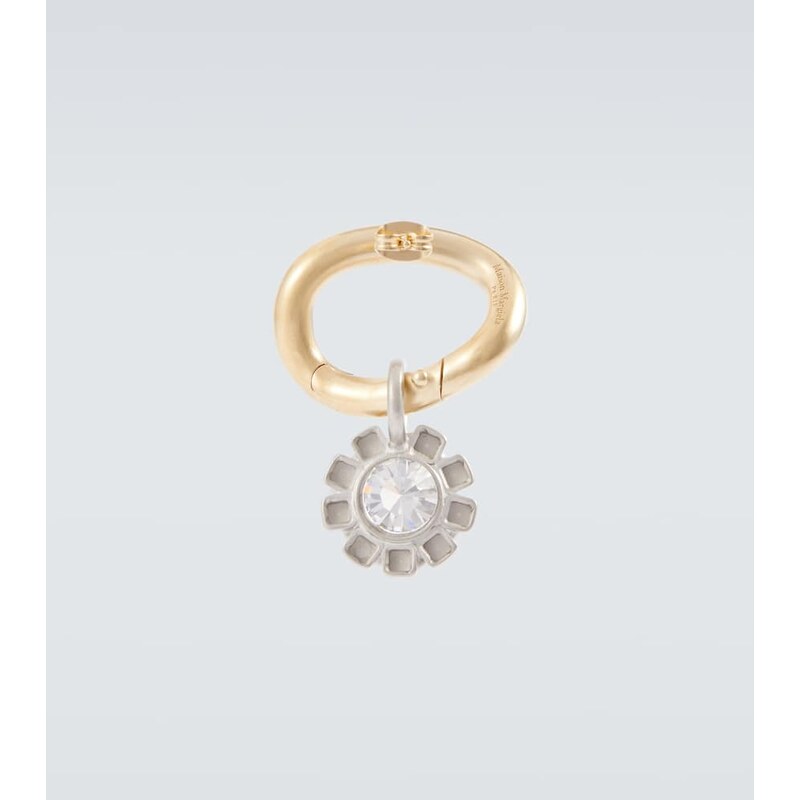 Maison Margiela Embellished brass single earring 68019203