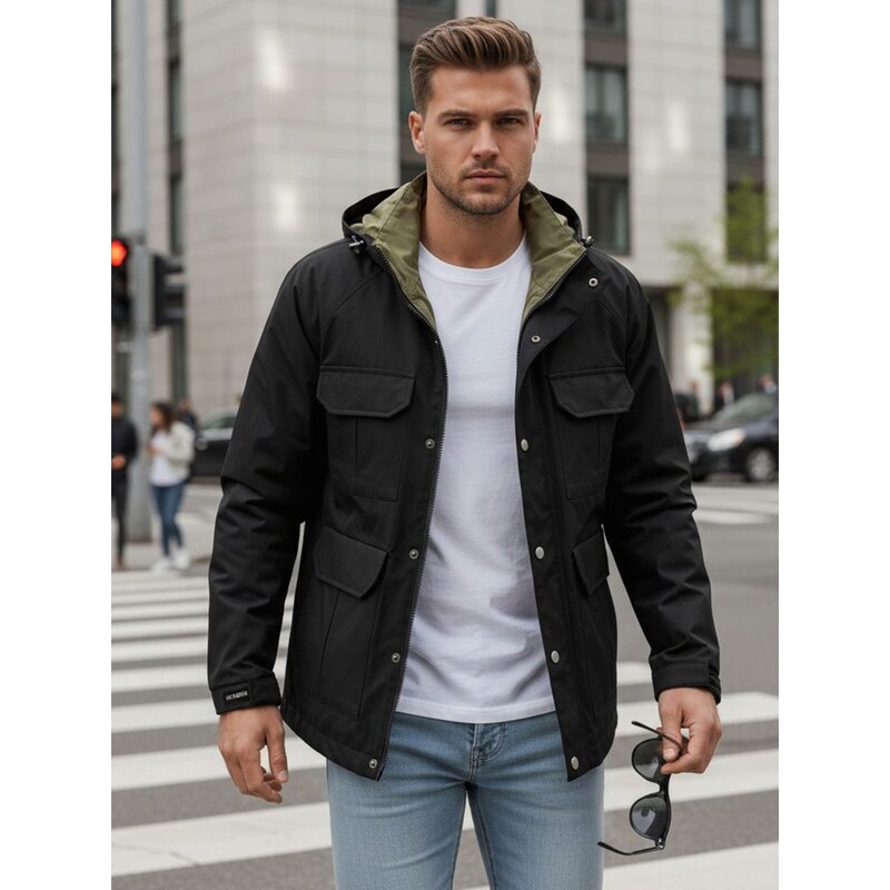 Dstreet Prechodná čierna bunda v štýlovom prevedení 67590741