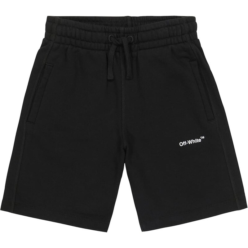 Off-White Kids Logo cotton jersey track shorts 68101693