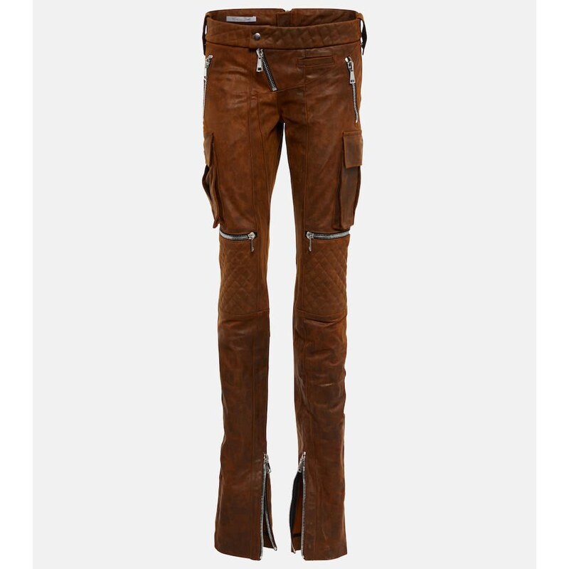 LaQuan Smith Leather straight pants 68041965