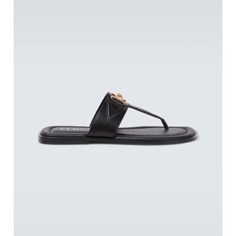 Versace Medusa leather thong sandals 68385205