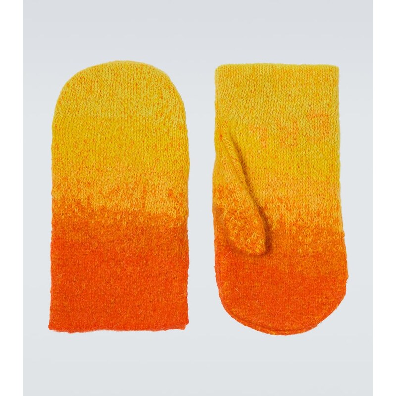 ERL Gradient mohair-blend mittens 68174658
