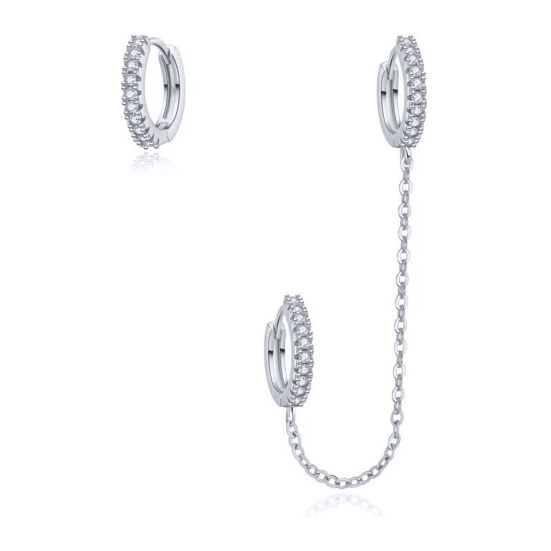 MOISS Set strieborných kruhových náušníc so zirkónmi E0004219 67590948