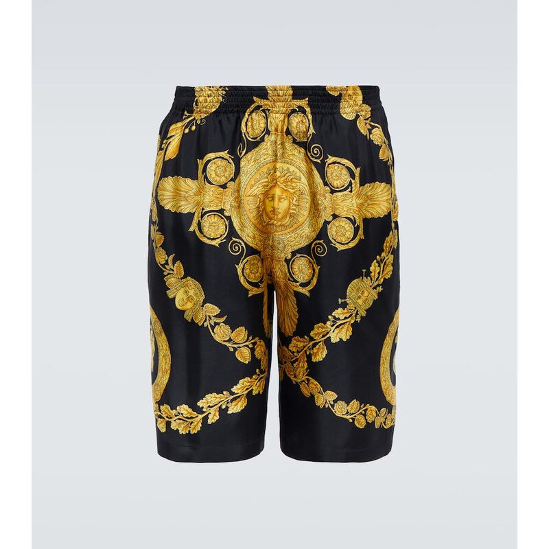Versace Printed silk twill shorts 68067672