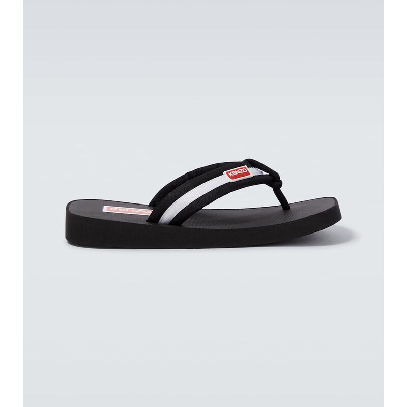 Kenzo Logo striped thong sandals 68143229