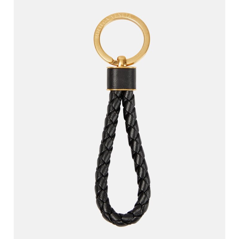 Bottega Veneta Intreccio leather keyring 68123567