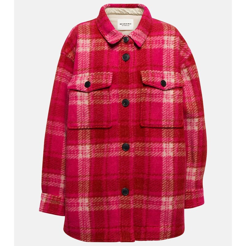 Marant Etoile Harveli plaid wool-blend jacket 68067882