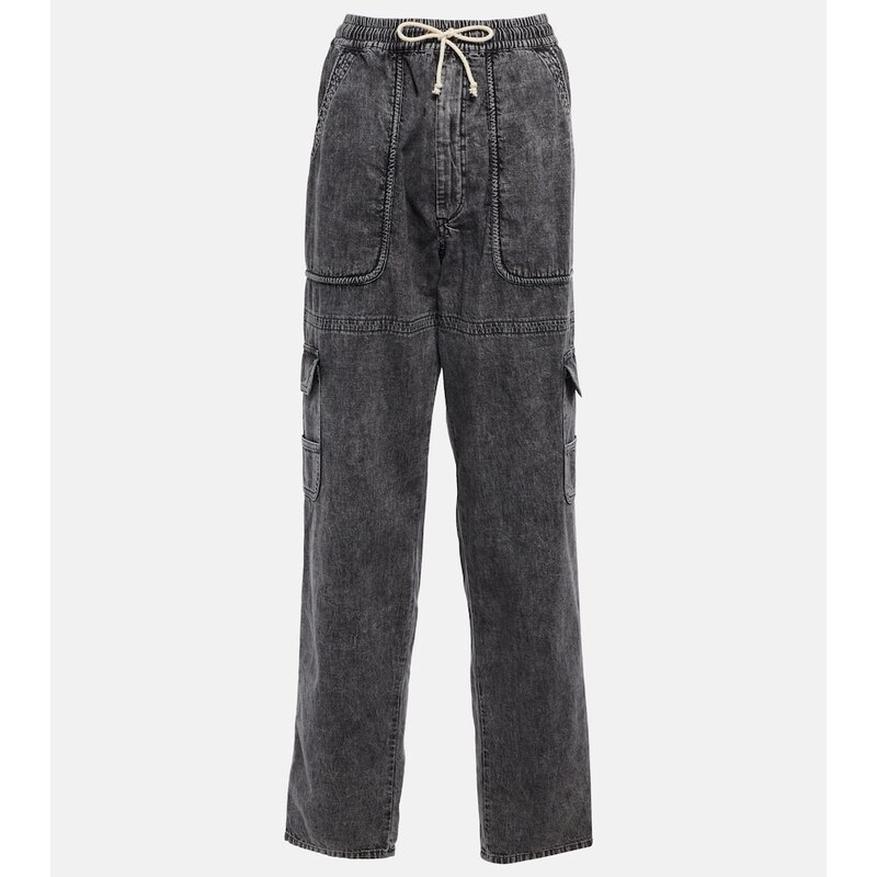 Marant Etoile Viamao high-rise cotton pants 68112772