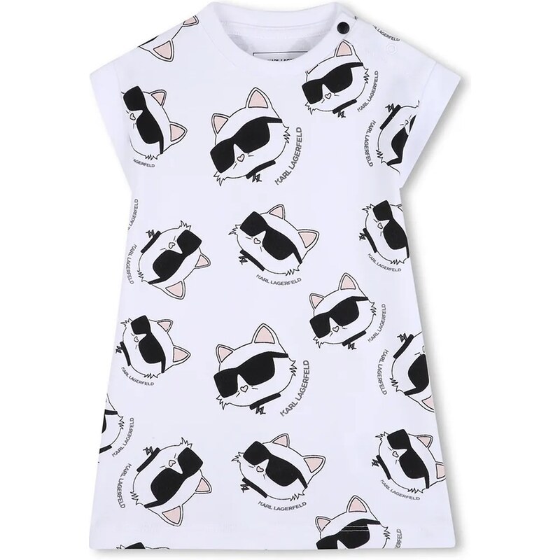 Dievčenské bavlnené šaty Karl Lagerfeld 67595640