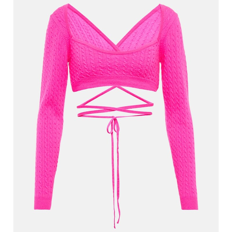 Patou Cropped wool and cashmere sweater 67946961