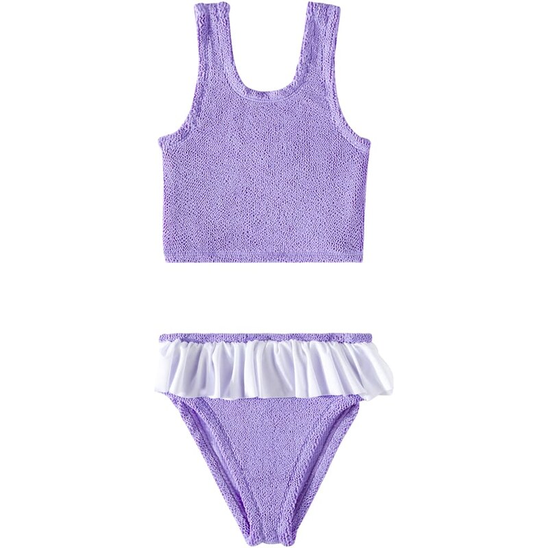 Hunza G Kids Olive ruffled bikini 68179587