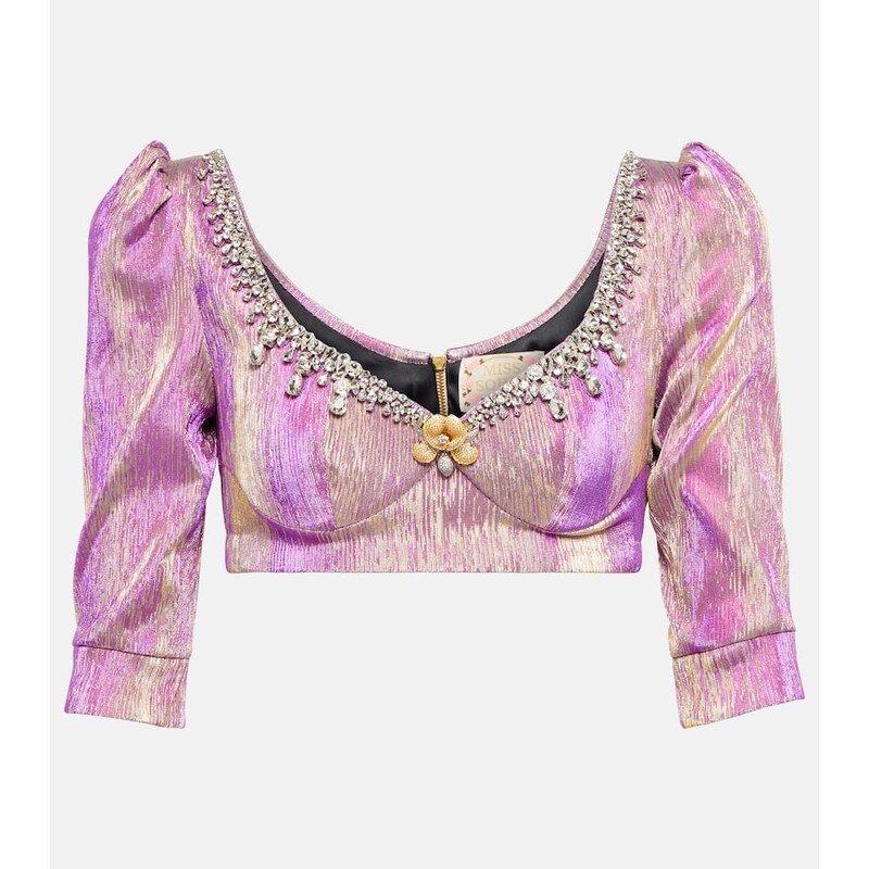 Miss Sohee Embellished crop top 68246428