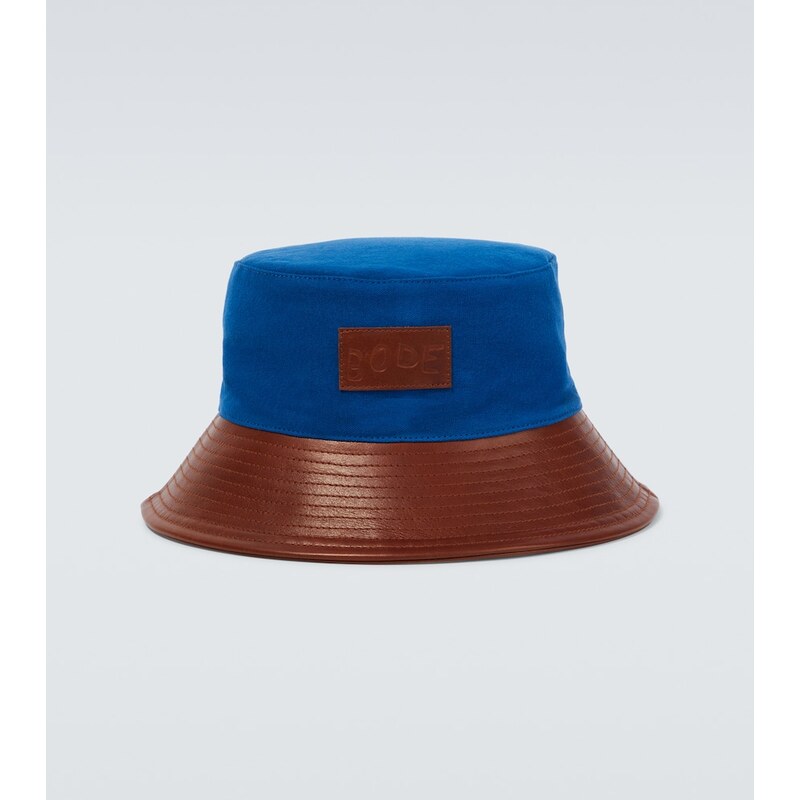 Bode Cotton and leather bucket hat 68177493