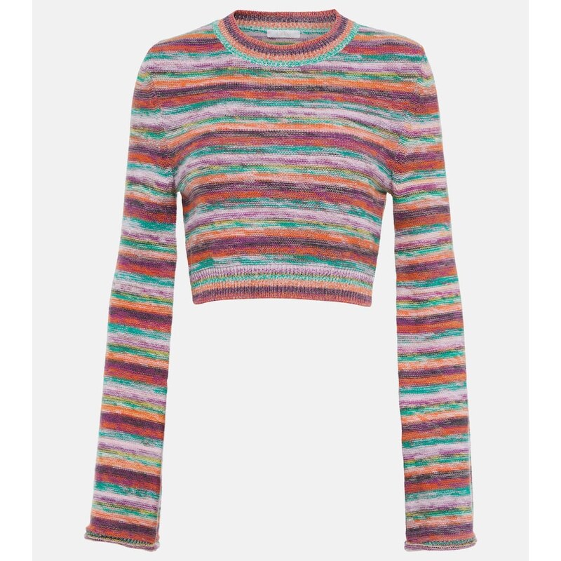 Chloe ChloÃ Striped wool and cashmere top 68052606