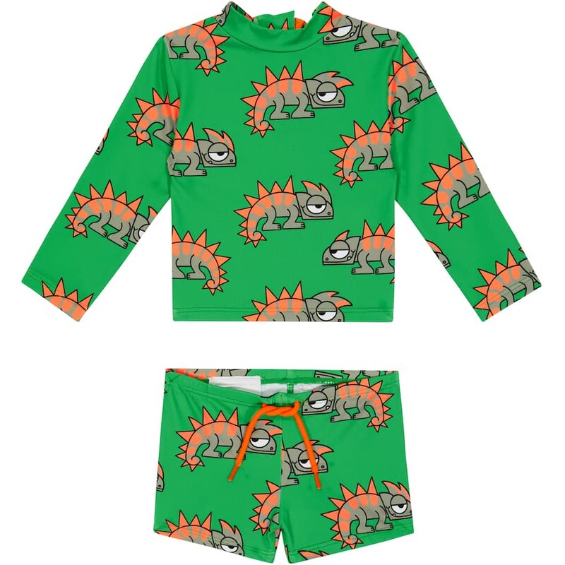 Stella McCartney Kids Printed rashguard and swim trunks set 67936820