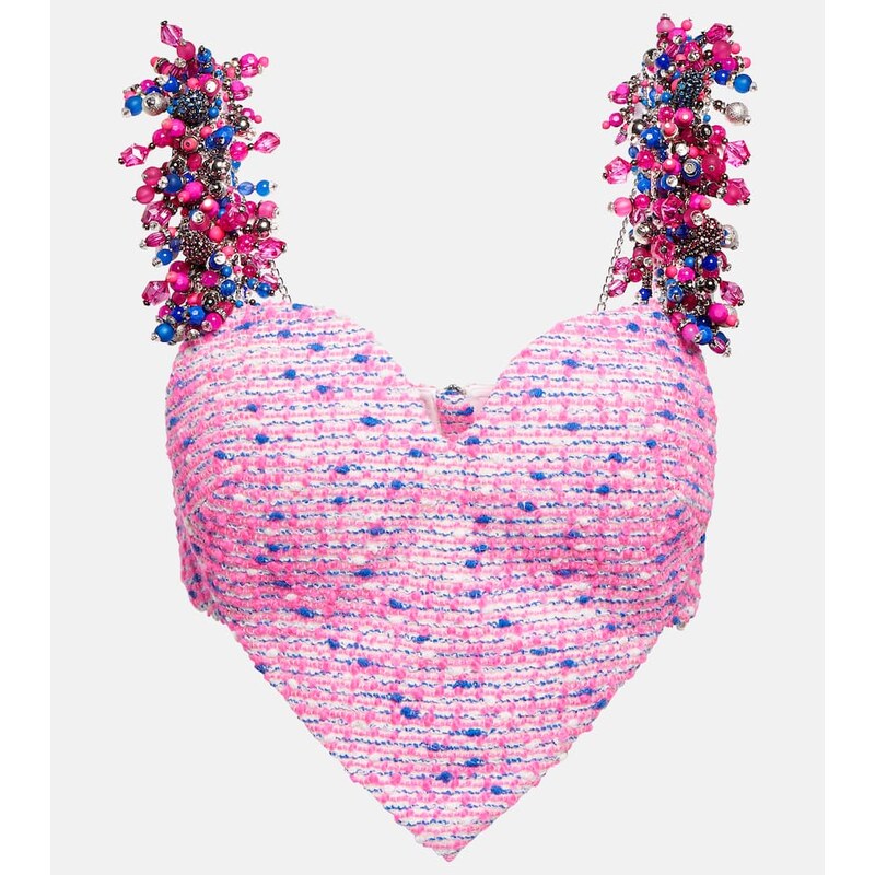 Area Heart embellished crop top 68123961