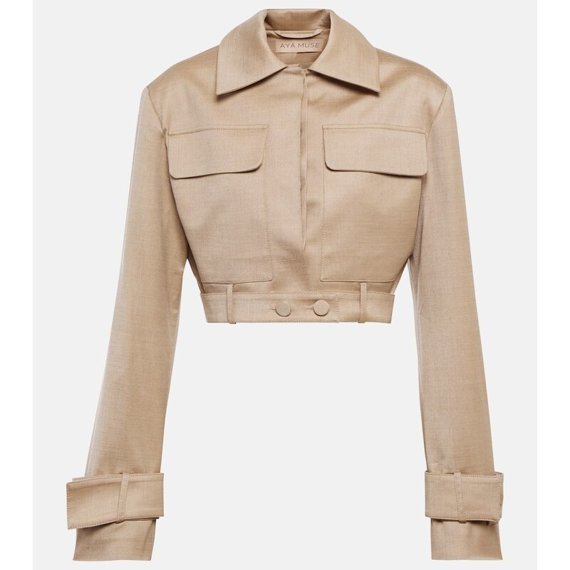 Aya Muse Cropped wool-blend jacket 67978861