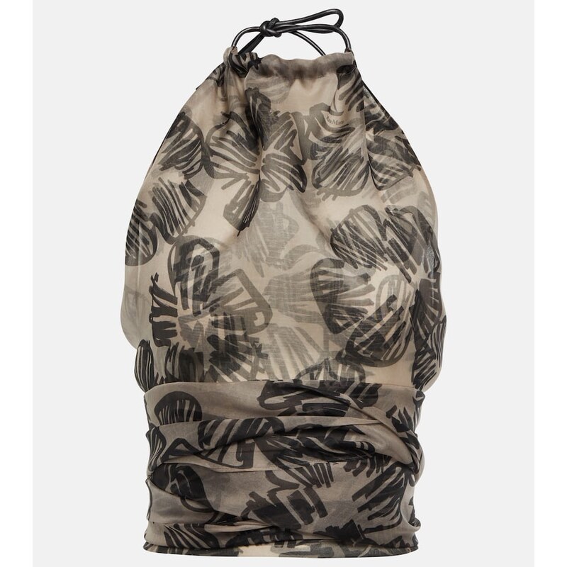 Max Mara Shaila silk crop top 67958207