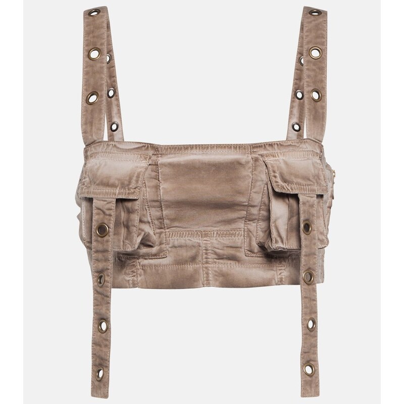 Blumarine Denim crop top 68078801